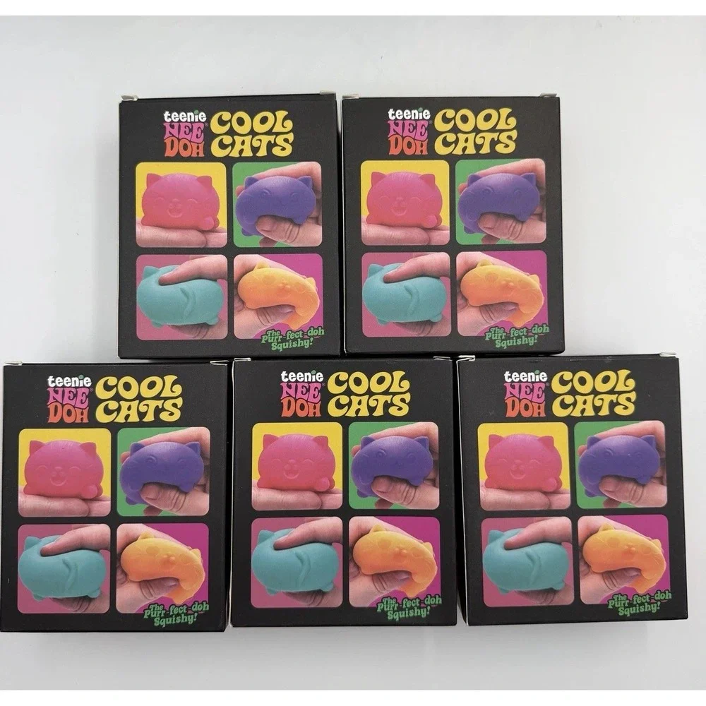 Teenie NEEDOH Cool Cats 4 Pack Nee Doh Mini - 5 Boxes